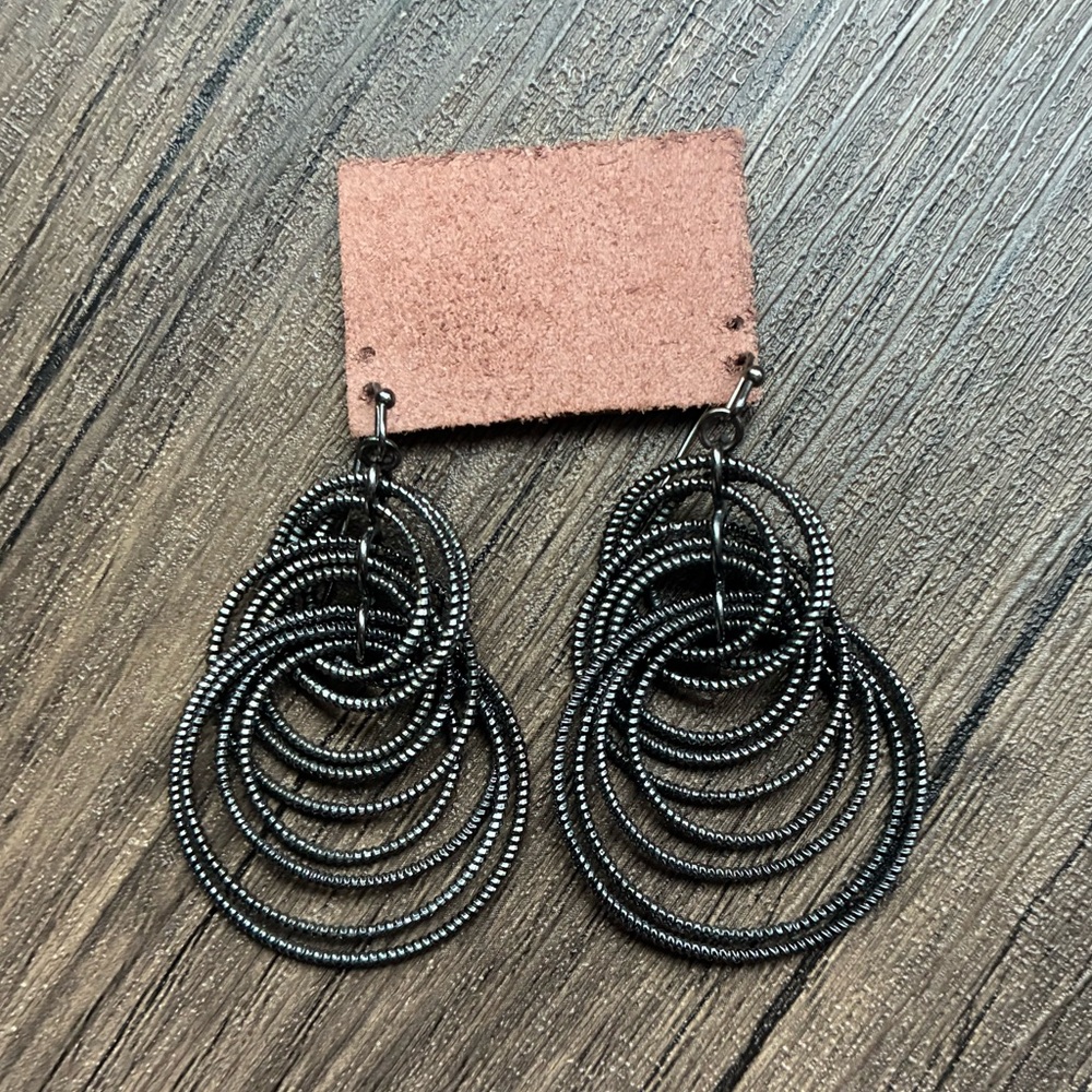 Black Hoop Earrings